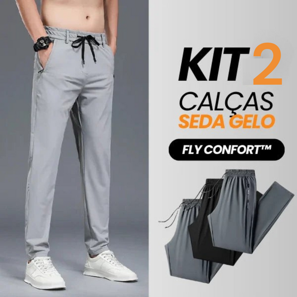 Fly Confort™ - Calça Masculina em Seda Gelo e Poliéster [COMPRE 1, LEVE 2]