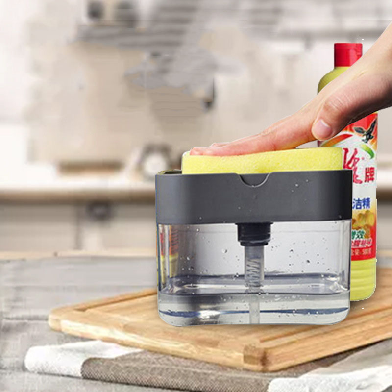Dispenser Porta Sabão Detergente 2 Em 1 Suporte Para Esponja ZumaClean