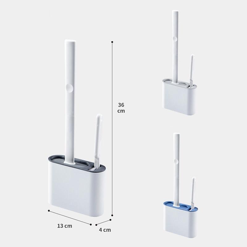 Escova de Silicone para Vaso Sanitário 2 em 1