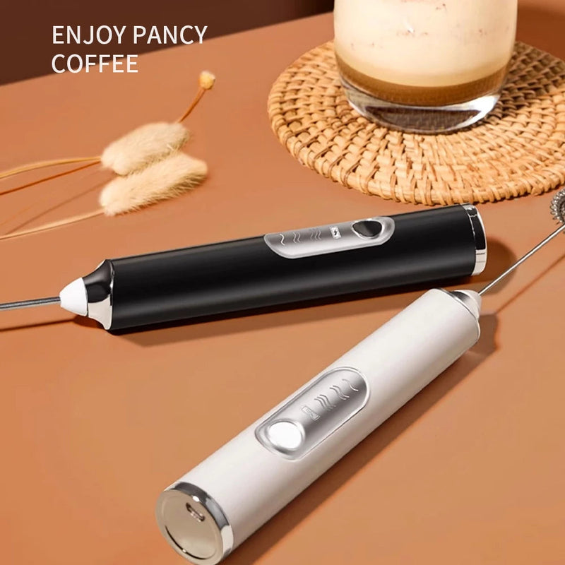 (COMPRE 1 LEVE 2) -  Batedor Misturador Mixer Elétrico para Bebidas Leite Café Portátil